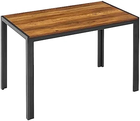 White MDF Top Wood Legs Dining Table K1719