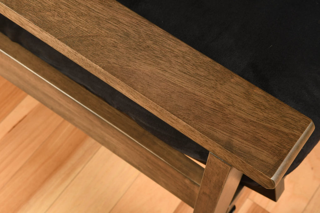 Rustic Walnut Futon with Storage A696