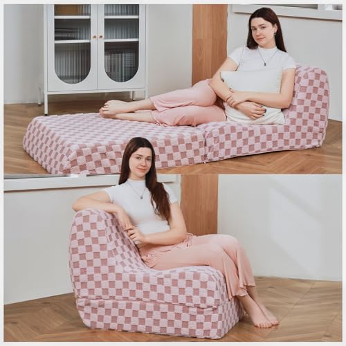 Checkerboard Fleece Bean Bag Chair H40363