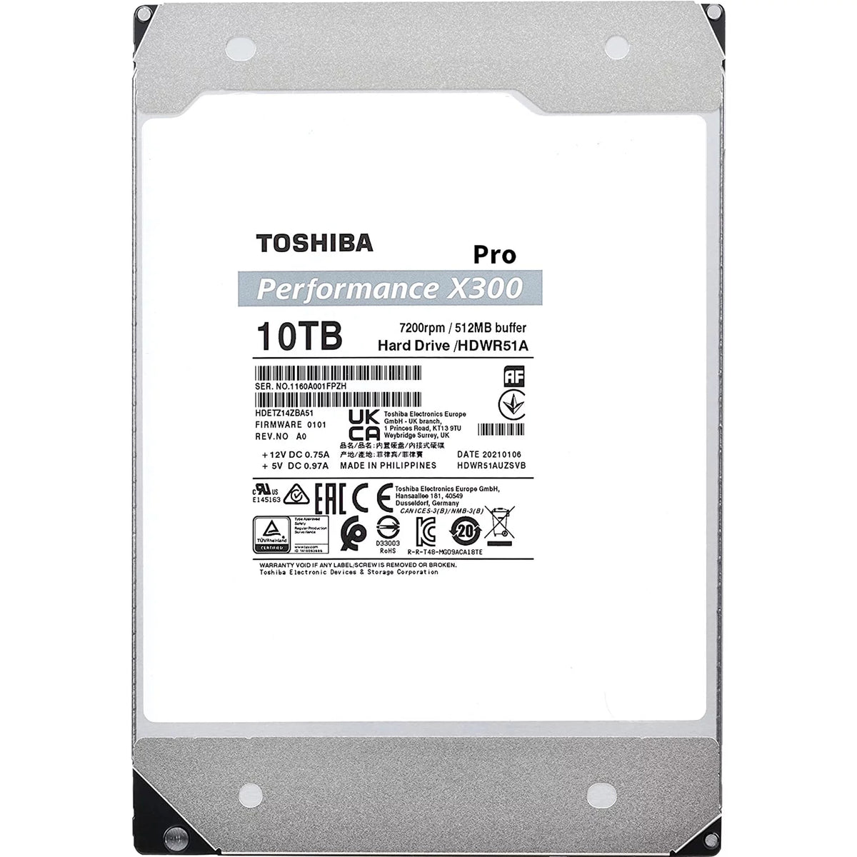 10TB 3.5-Inch Internal Hard Drive X78685