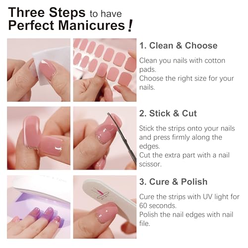 Semi Cured Gel Nail Strips 28 Stickers U535728