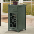 Antique Teal 1-Drawer Side Table S526086