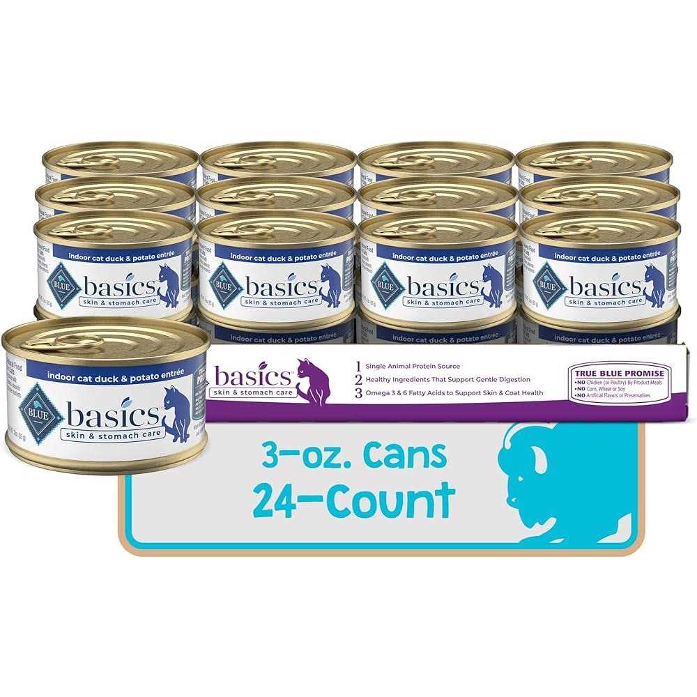 Grain Free Indoor Fish and Potato Entree Canned Cat Food 3-oz H9257
