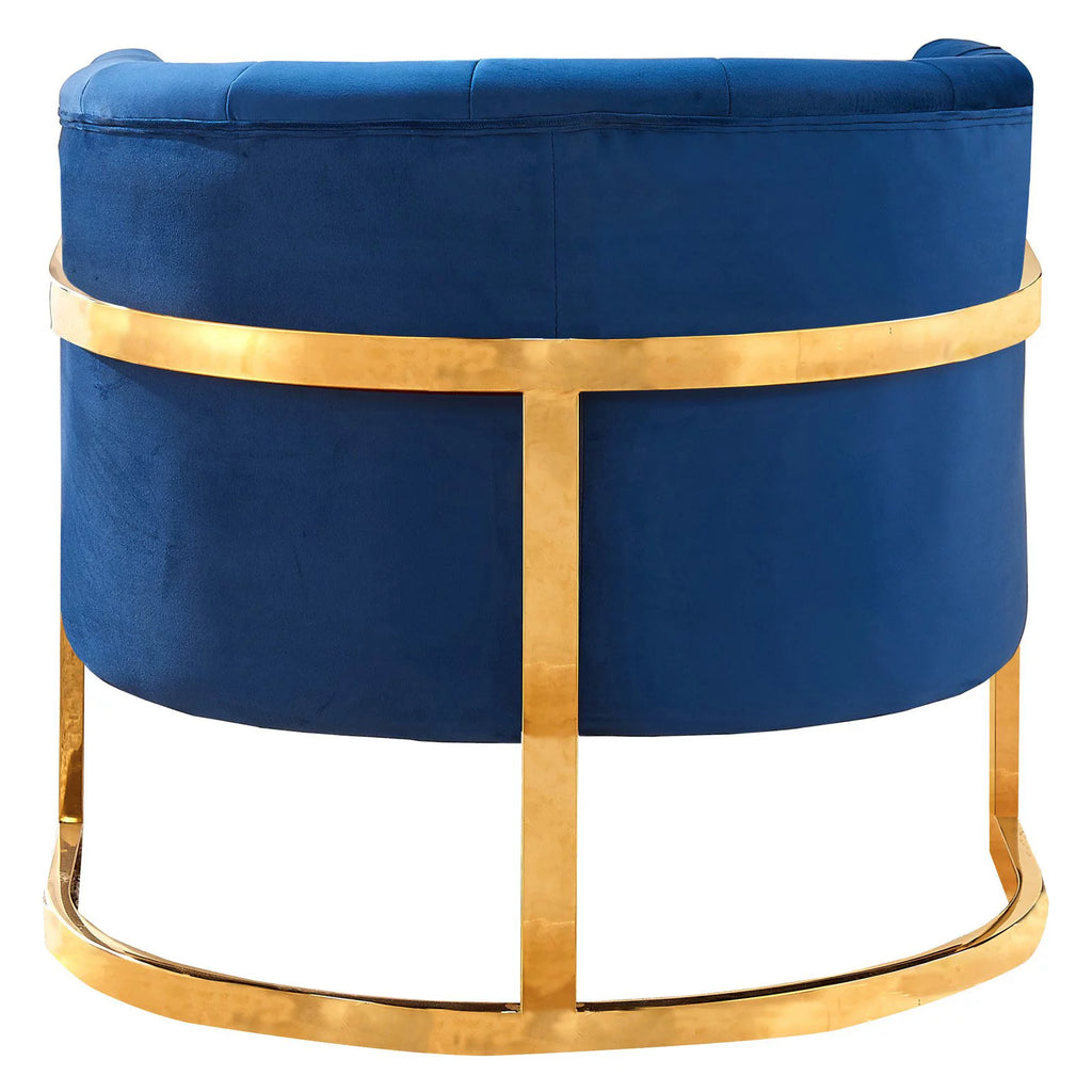 Green Velvet Accent Chair with Stainless Steel Base Z212258