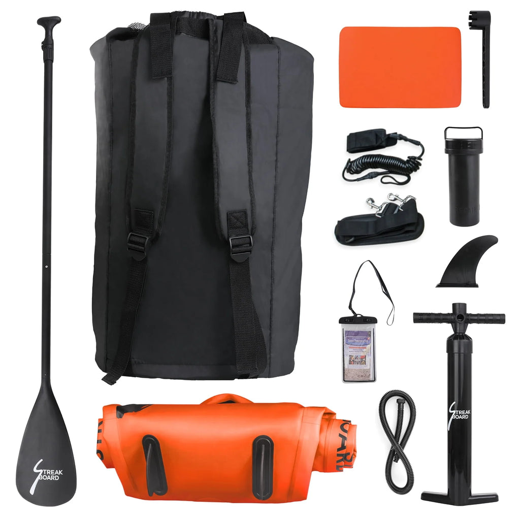 Inflatable Stand Up Paddle Board with Backpack, Leash, Paddle, Hand Pump & Repair Kit P855