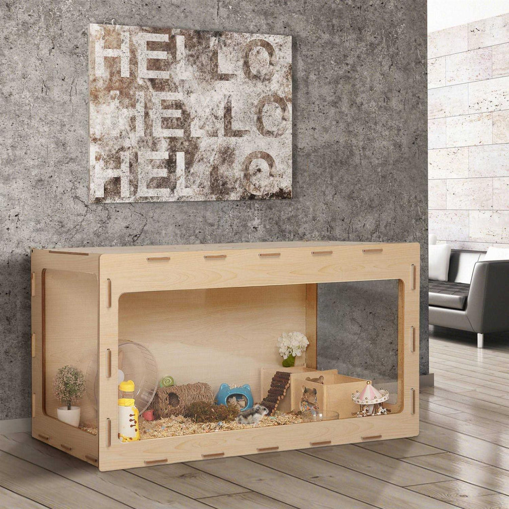 Wooden Hamster Cage Small Animal Hutch T4894