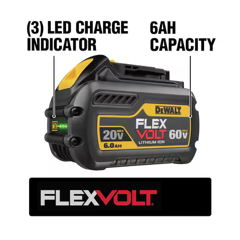 20V/60V MAX Lithium-Ion 6.0Ah Battery Pack with Charger V529
