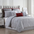 8-Piece Embroidered Comforter Set Queen Q660