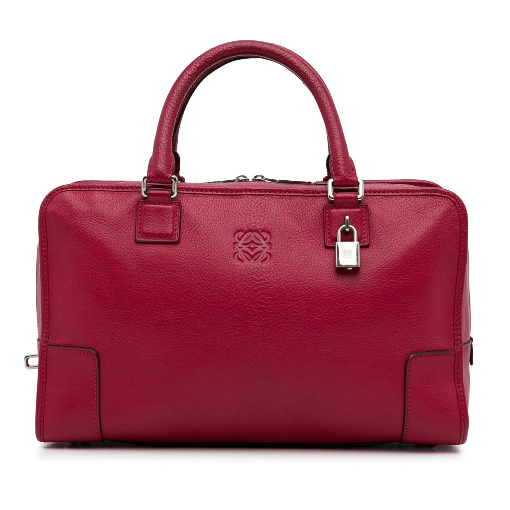 Red Calf Leather Top Handle Handbag S303