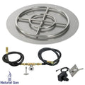24x22 Round Stainless Steel Flat Pan with Spark Ignition Kit Natural Gas D839334