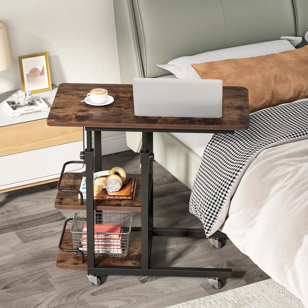 Height Adjustable C Table with Storage and Tiltable Drawing Board F597