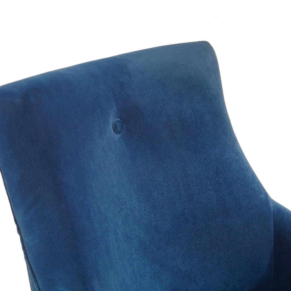 Navy Blue Velvet Office Chair T304254