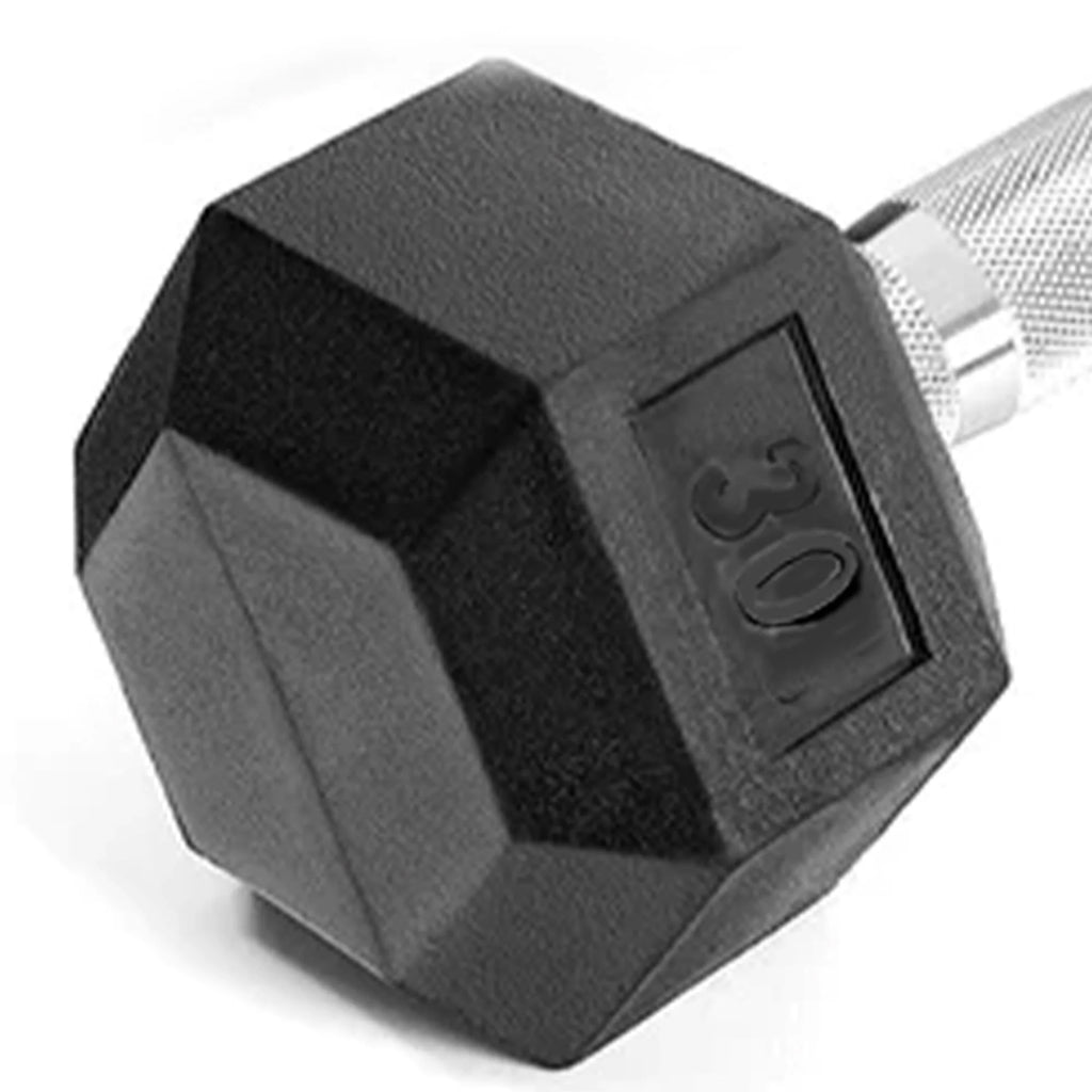 30lb Hex Rubber Dumbbell 1 Pair N791