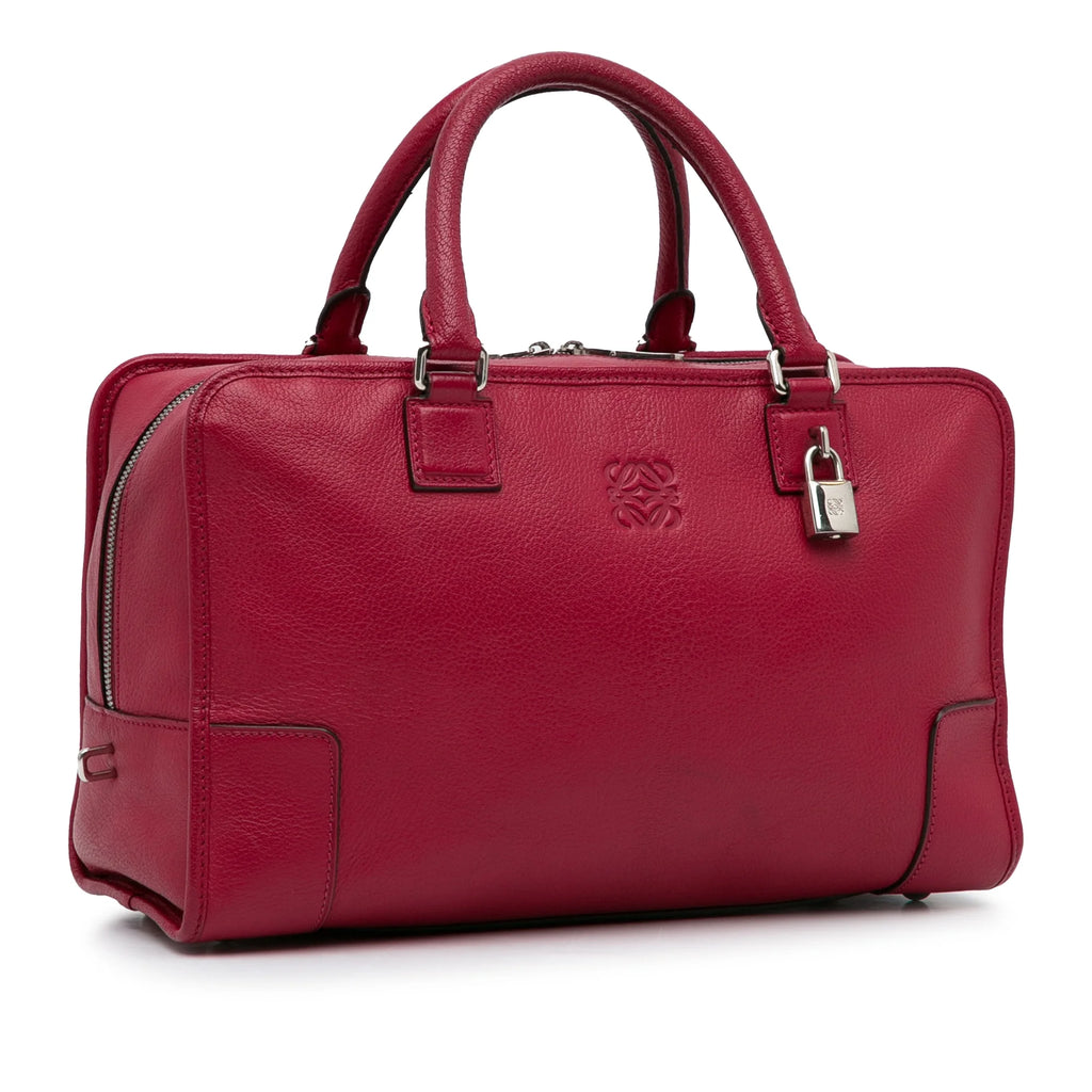 Red Calf Leather Top Handle Handbag S303