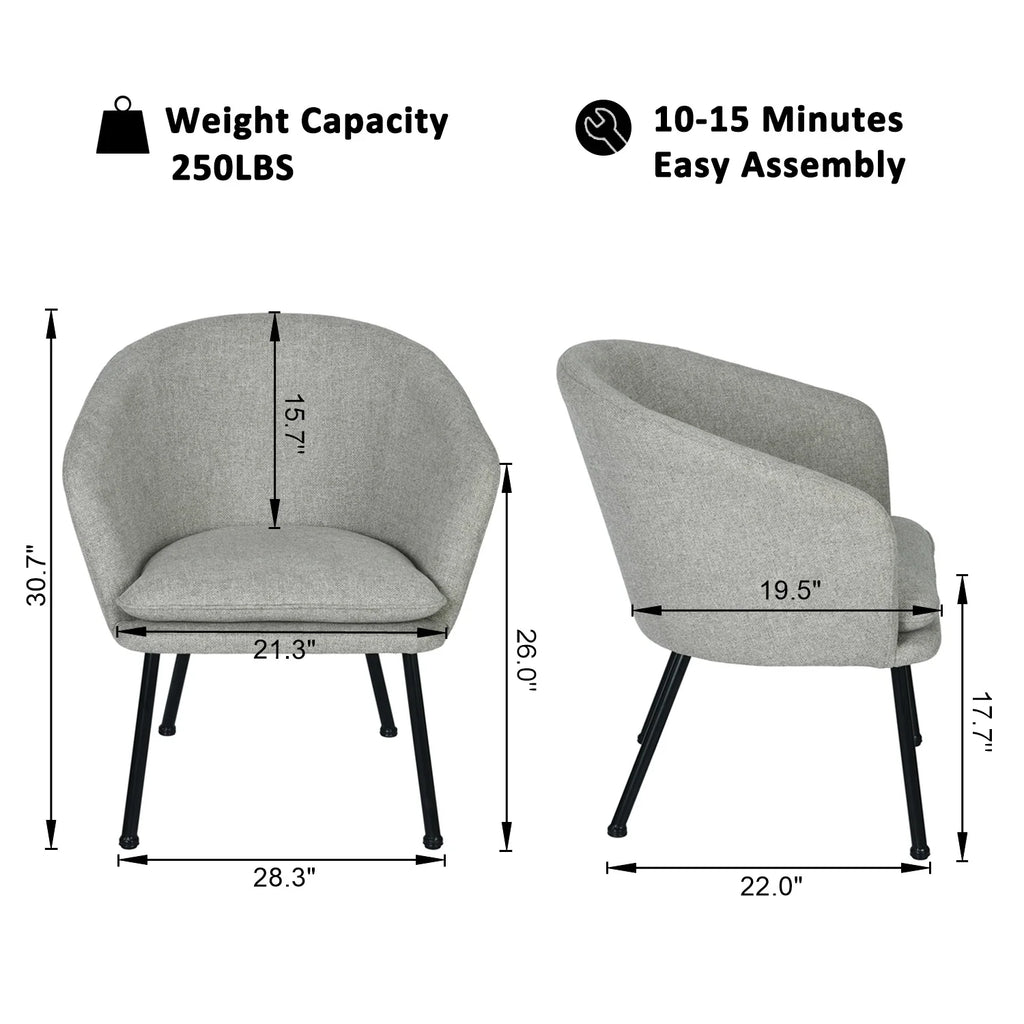 Grey Wicker Accent Arm Chairs R850