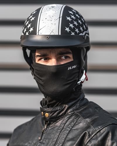 Half Helmet Motorcycle Open Face Sun Visor DOT Approved J2033