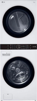 White Front Load Washer & Dryer Stacked Unit N63032