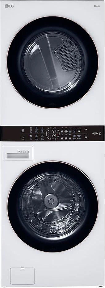 White Front Load Washer & Dryer Stacked Unit N63032