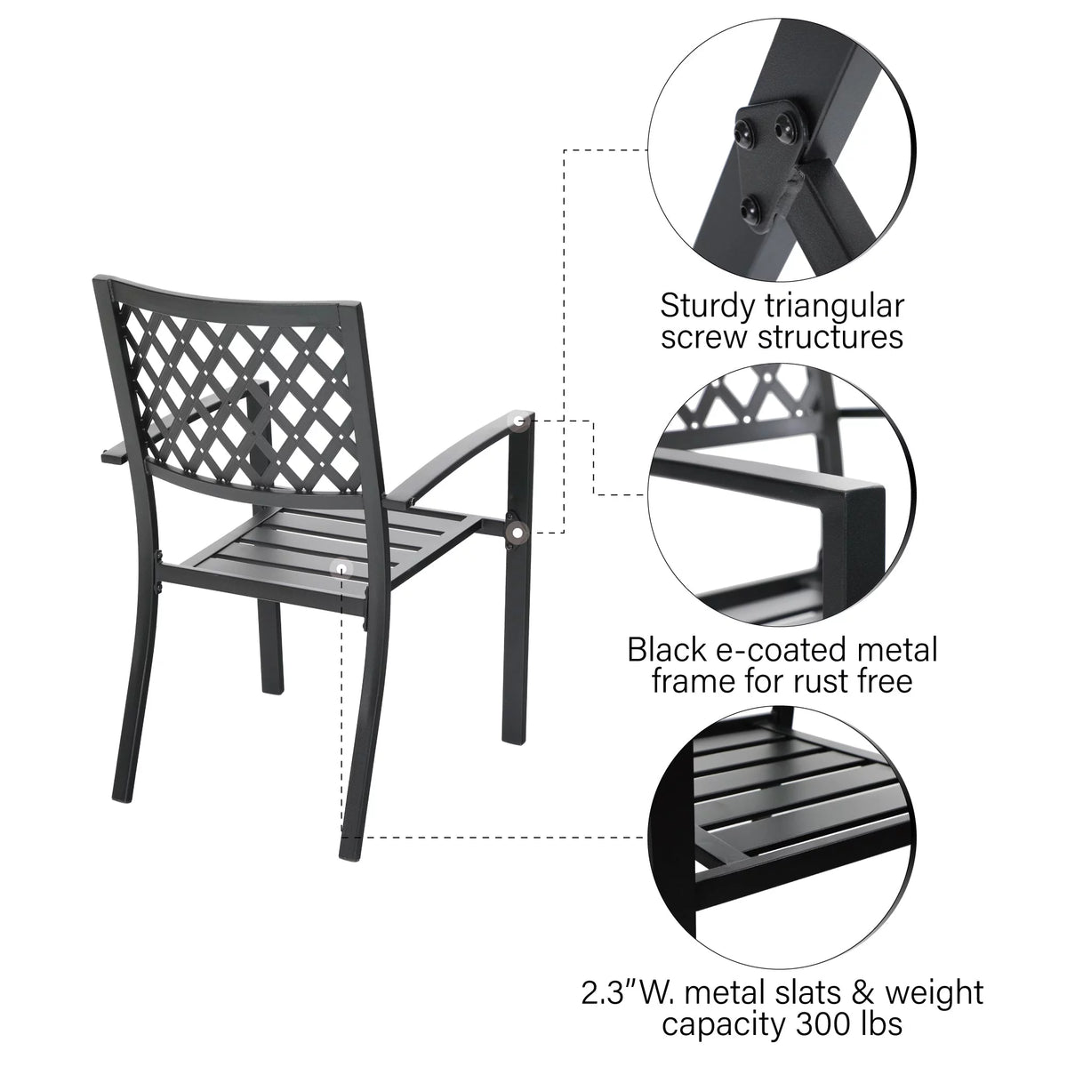 7-Piece Outdoor Patio Dining Set Metal Chairs and Table Set S929291