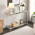 Console Sofa Table with Glass Tabletop and Acrylic Legs W308005