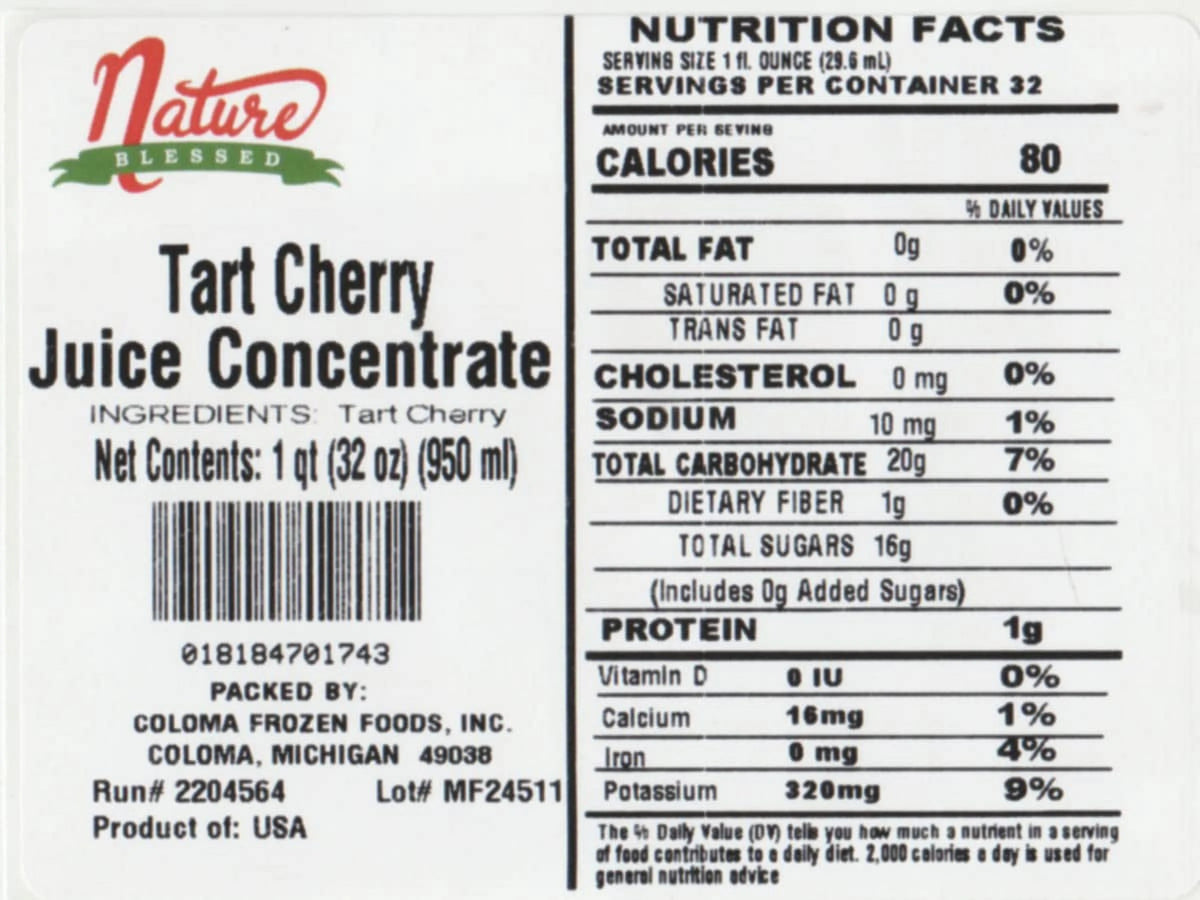 Cherry Fruit Juice Concentrate 4 Quarts B694952