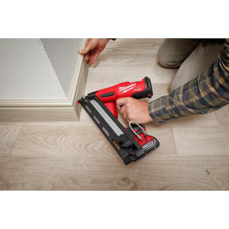 18-Volt Lithium-Ion Brushless Cordless 15-Gauge Angled Finish Nailer Kit with Battery and Charger J7503