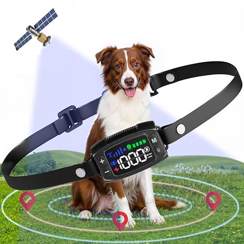 Wireless Dog Fence System, Rechargeable IPX6 Waterproof Collar, 33Yd-1000Yd Range V58437