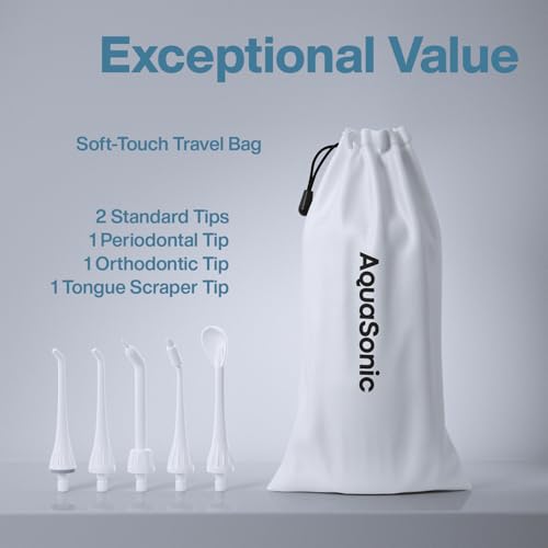 Cordless Rechargeable Waterproof Water Flosser with 5 Jet Tips Z301744