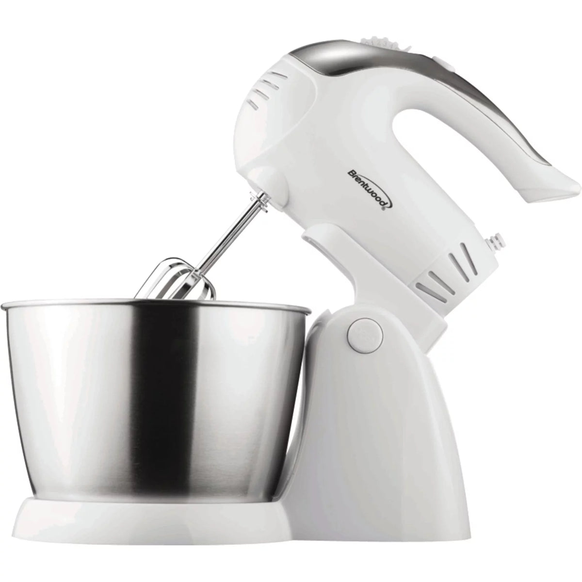 5 Speed Stand Mixer with Stainless Steel Bowl in White Z35613