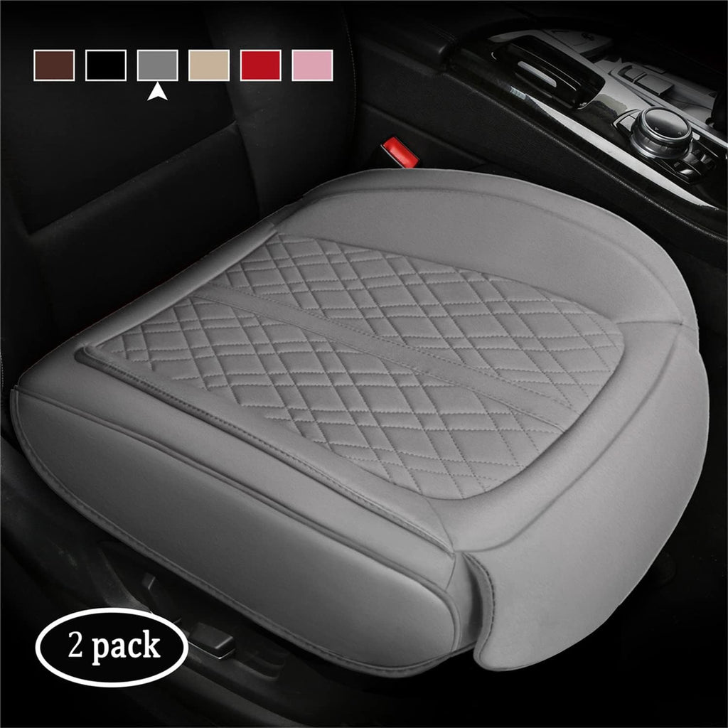 2Piecs PU Leather Car Seat Cover Protector with Footrest (Red) D73138