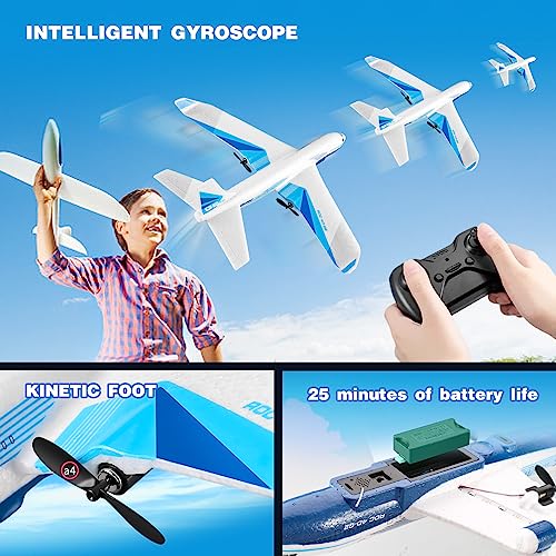 Remote Control Airplane with LED Light, 2 Battery M9876