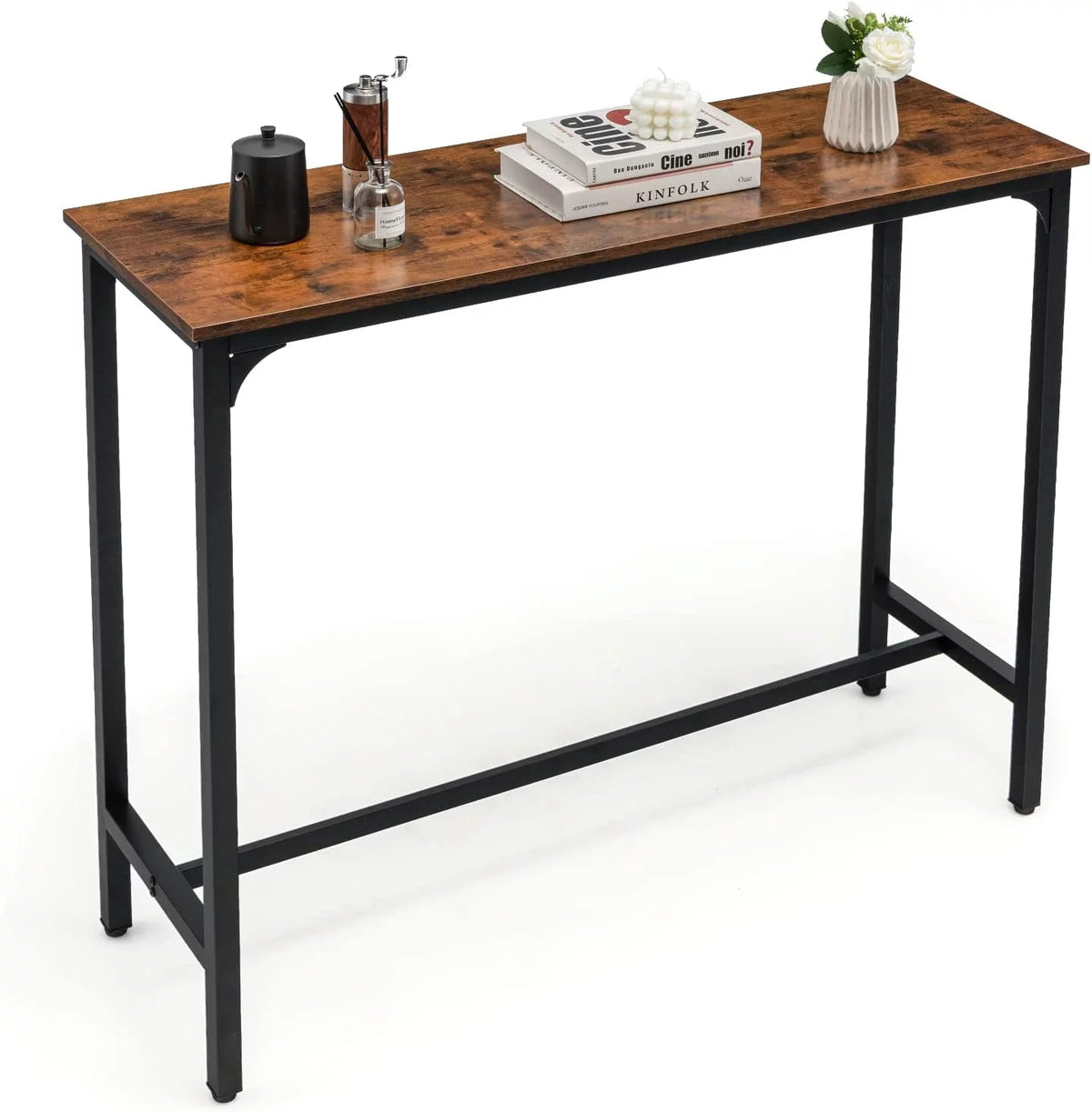 48" Narrow Rectangular Console Table with Steel Frame R70452