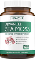 Organic Irish Sea Moss Bladderwrack Burdock 60 Capsules Z664375