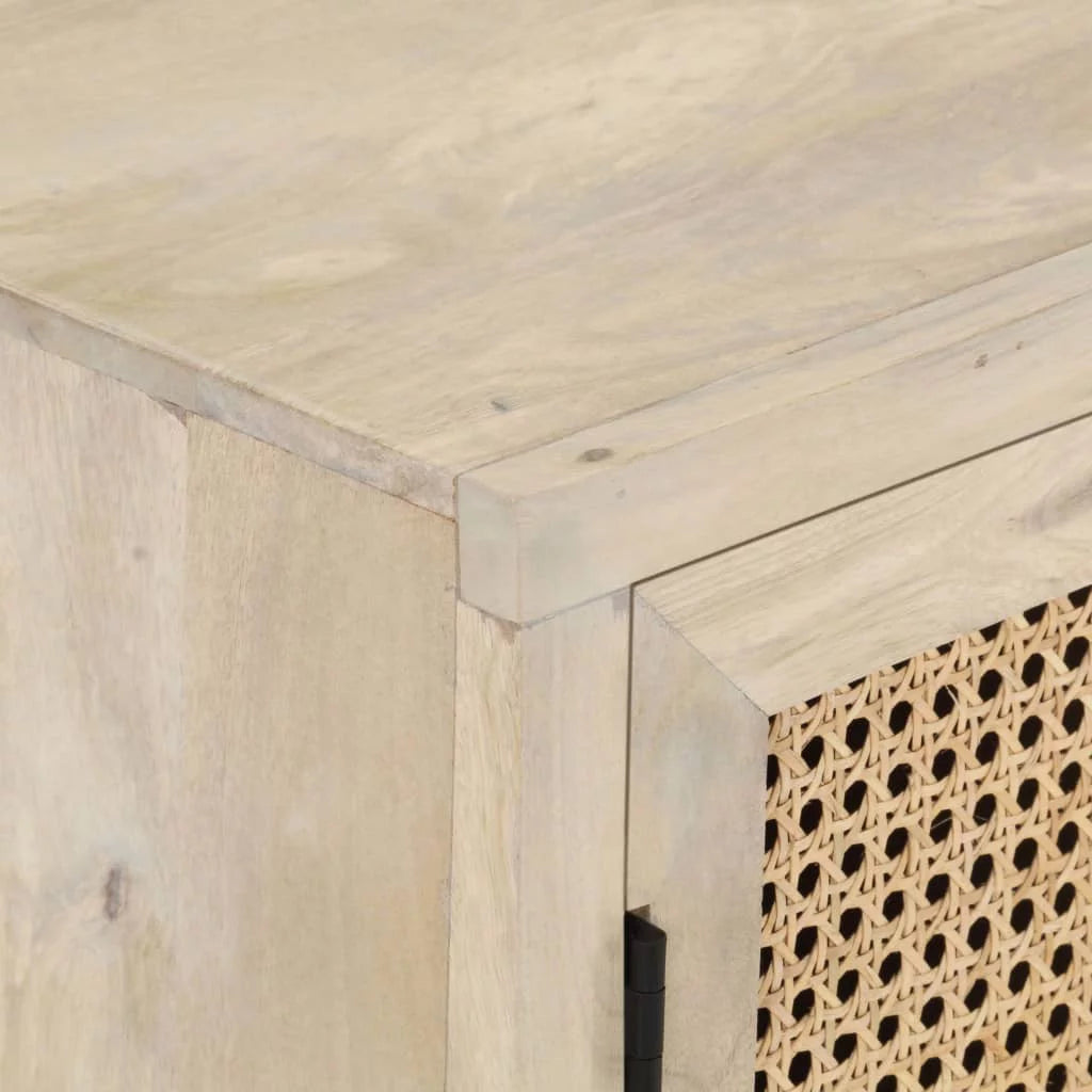 Solid Mango Wood and Natural Cane Sideboard U42820
