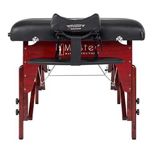 31" Portable Massage Table with Memory Foam Cushioning Black A41354