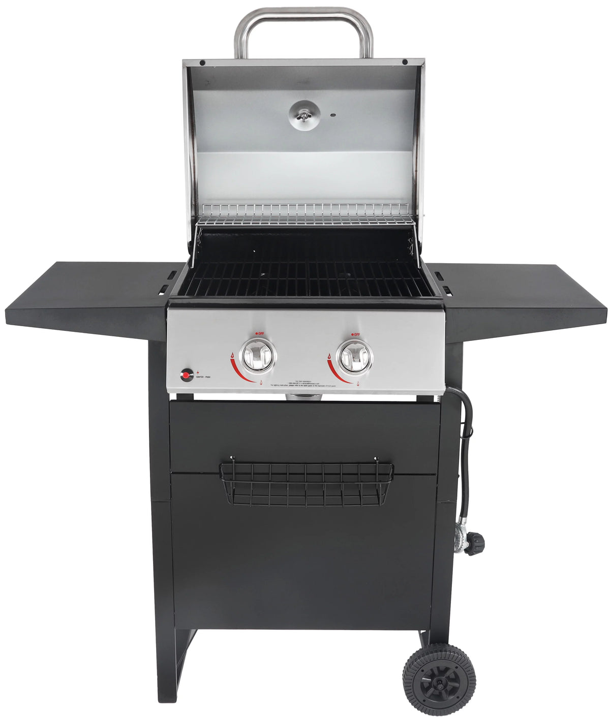 2-Burner Propane Gas Grill, Stainless and Black L15431