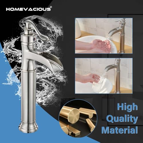Brushed Nickel Brass Vessel Sink Faucet L93349