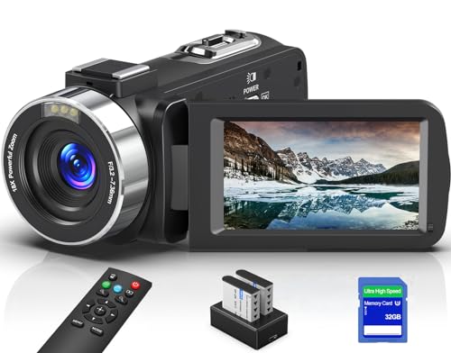 8K Video Camera Camcorder, 64MP IR Night Vision, 18X Zoom WiFi Digital Touch Screen I158