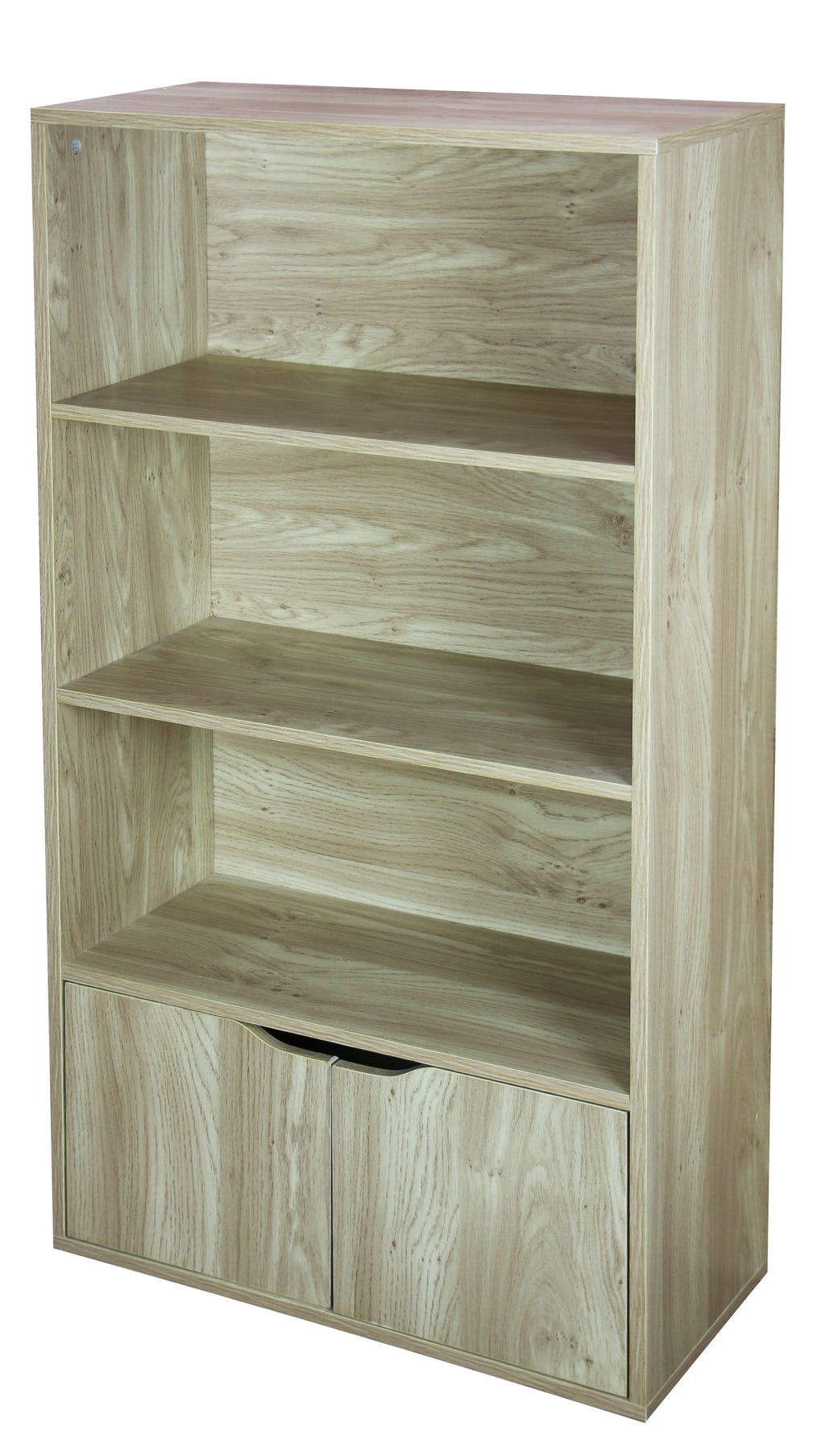 3 Tier Wood Bookcase with Doors J659411