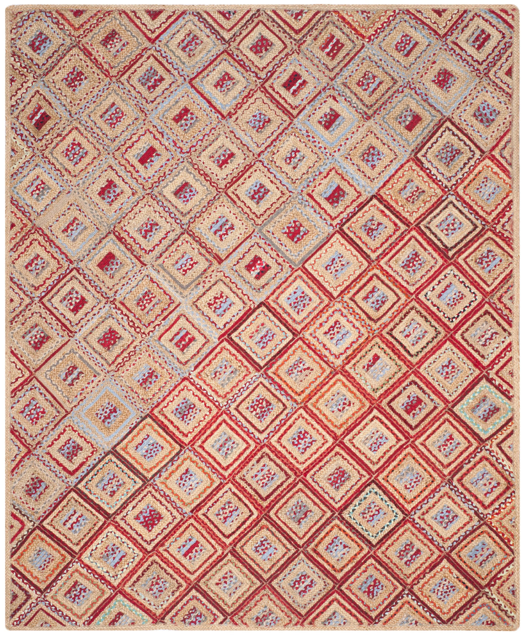 Natural Red Jute Area Rug 9' x 12' U5736