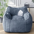 Beige Large Fluffy Bean Bag Chair with Armrest V68222