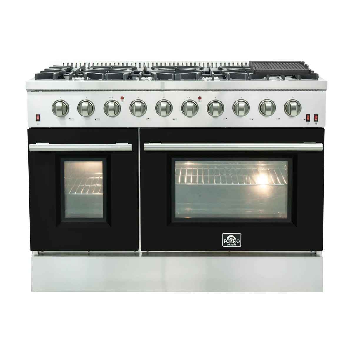 48 Inch Freestanding Gas Range in Black F7852