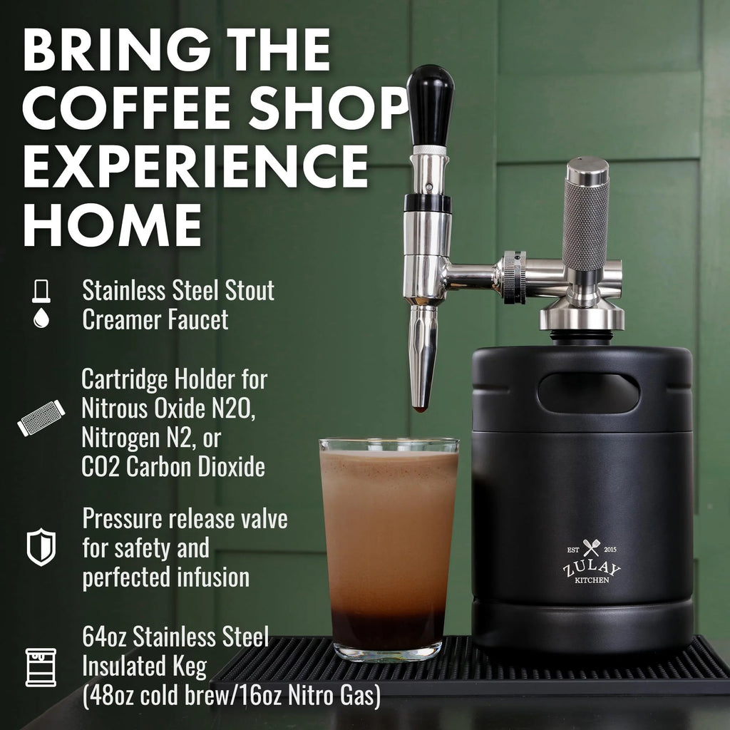 1 Gallon Cold Brew Coffee Maker with Glass Pitcher and Mesh Filter J460860