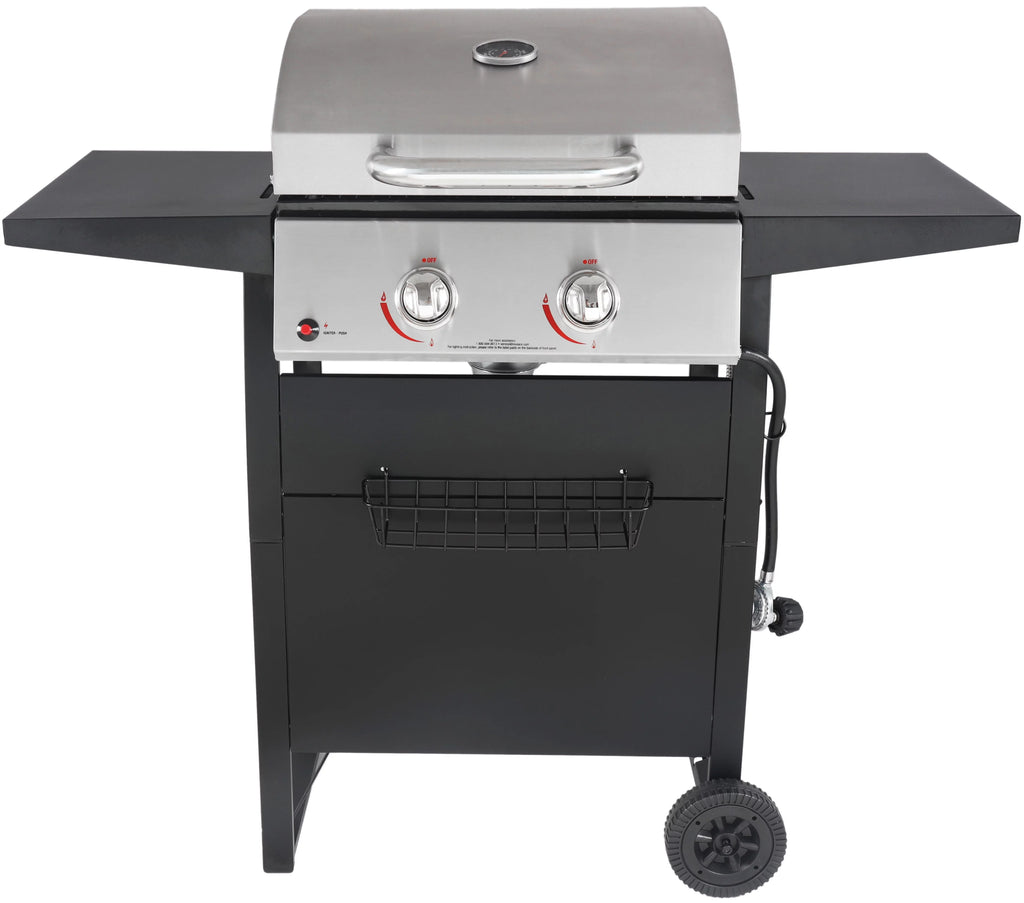 2-Burner Propane Gas Grill, Stainless and Black L15431