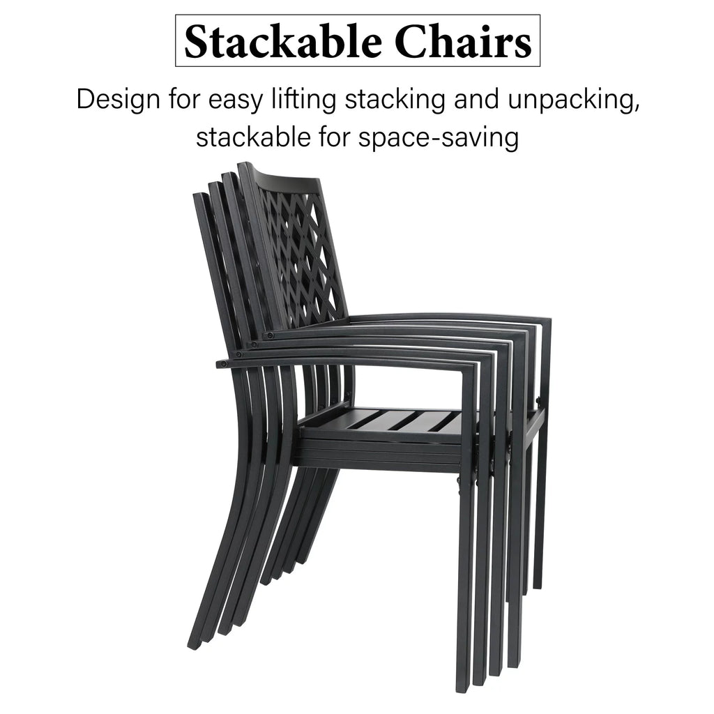 7-Piece Outdoor Patio Dining Set Metal Chairs and Table Set S929291
