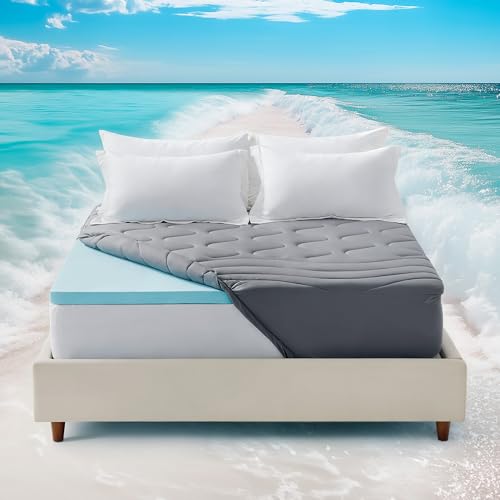 4 Inch Dual Layer Memory Foam Mattress Topper Queen E6461