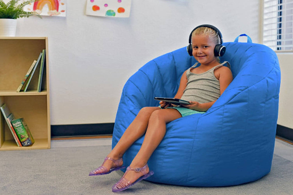 Bean bag coated Oxford fabric french blue H1538