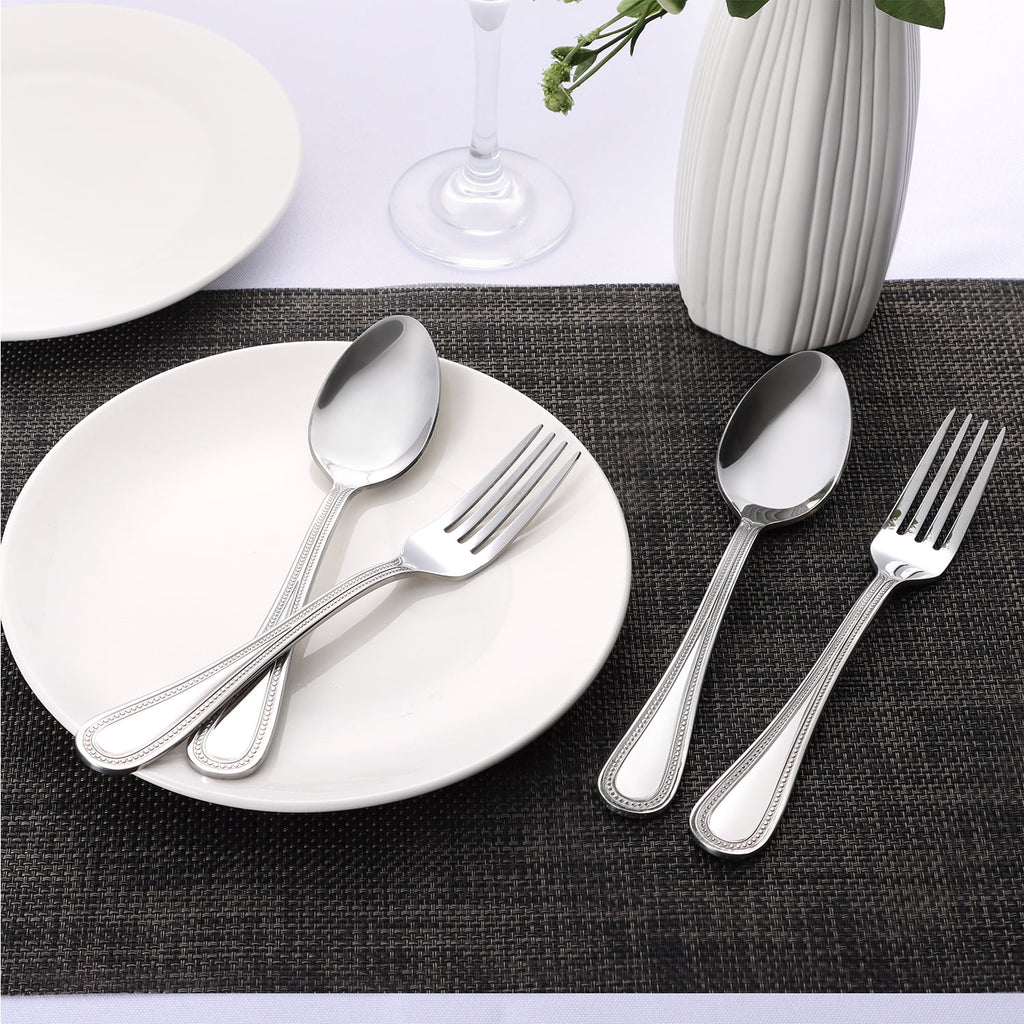 24-Piece Stainless Steel Fork and Spoon Set R99551