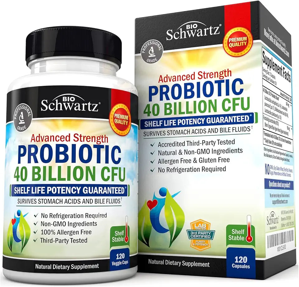 40 Billion CFU Probiotic Supplement with Astragalus and Lactobacillus Acidophilus T24361