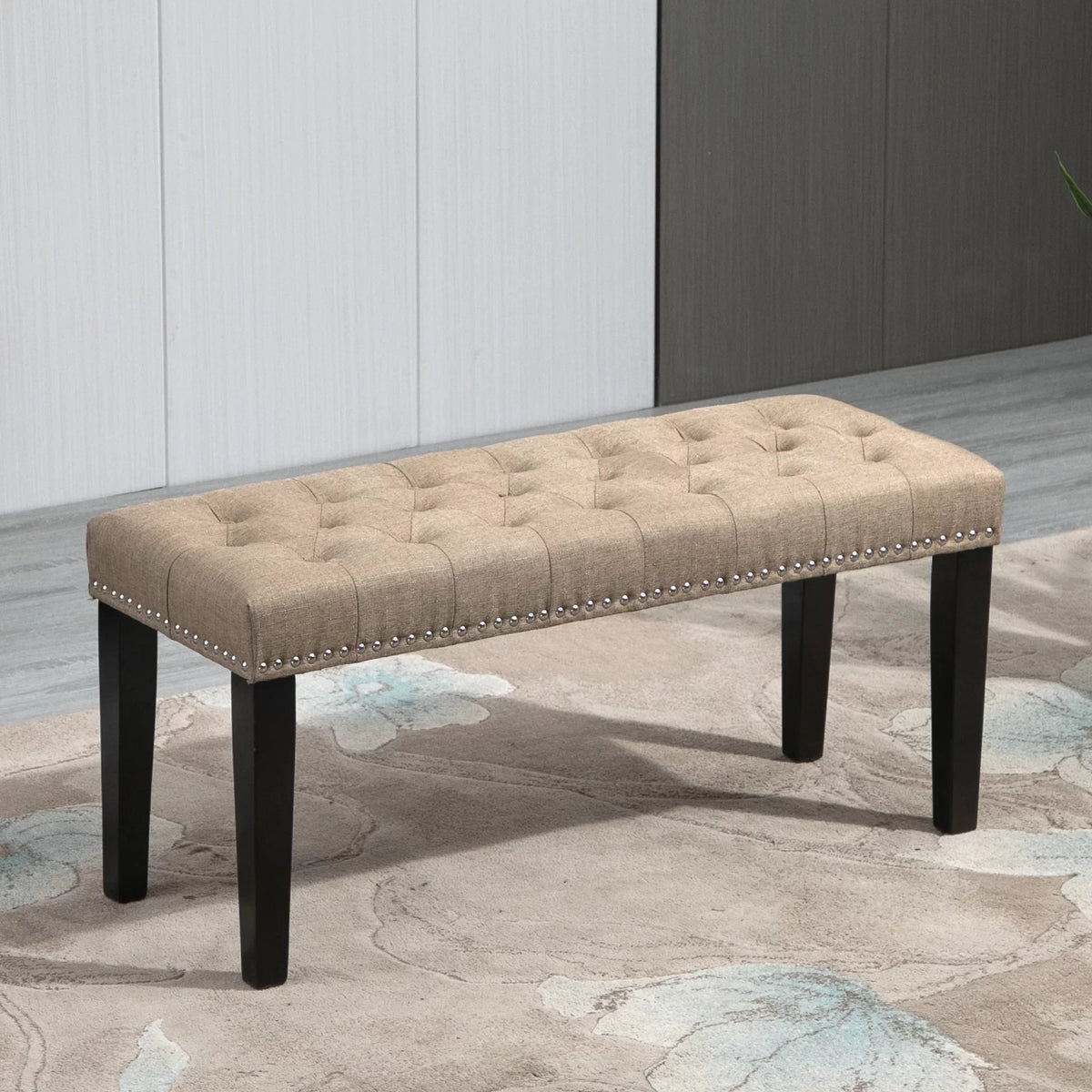 Upholstered Wood Bench X26504